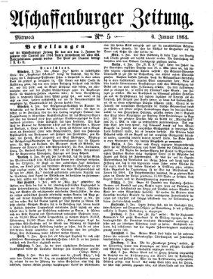 Aschaffenburger Zeitung Mittwoch 6. Januar 1864