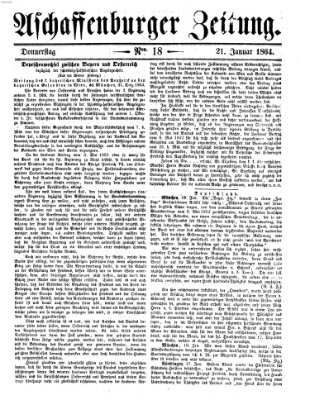 Aschaffenburger Zeitung Donnerstag 21. Januar 1864