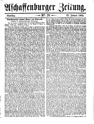 Aschaffenburger Zeitung Samstag 23. Januar 1864