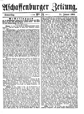 Aschaffenburger Zeitung Donnerstag 28. Januar 1864