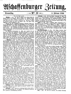 Aschaffenburger Zeitung Donnerstag 4. Februar 1864