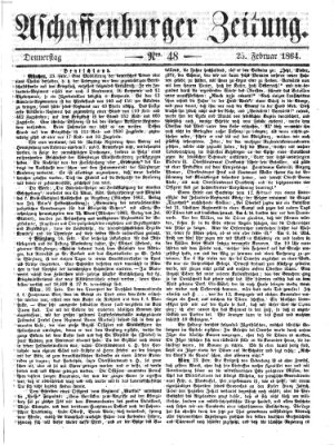 Aschaffenburger Zeitung Donnerstag 25. Februar 1864