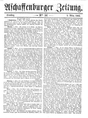 Aschaffenburger Zeitung Samstag 5. März 1864