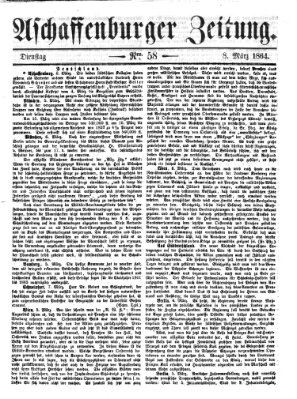 Aschaffenburger Zeitung Dienstag 8. März 1864