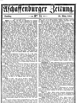 Aschaffenburger Zeitung Samstag 26. März 1864