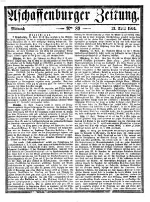 Aschaffenburger Zeitung Mittwoch 13. April 1864