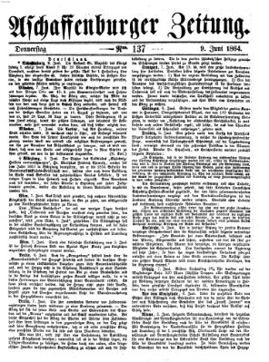 Aschaffenburger Zeitung Donnerstag 9. Juni 1864