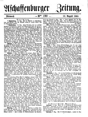 Aschaffenburger Zeitung Mittwoch 10. August 1864