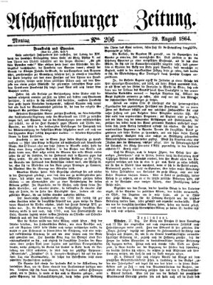 Aschaffenburger Zeitung Montag 29. August 1864