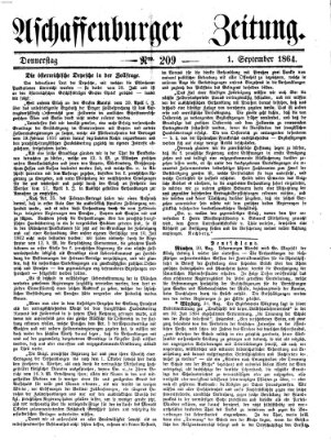 Aschaffenburger Zeitung Donnerstag 1. September 1864