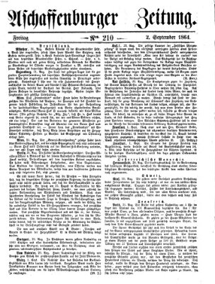 Aschaffenburger Zeitung Freitag 2. September 1864