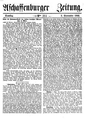 Aschaffenburger Zeitung Samstag 3. September 1864