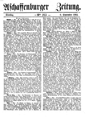 Aschaffenburger Zeitung Dienstag 6. September 1864