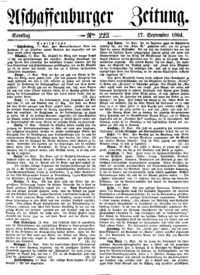 Aschaffenburger Zeitung Samstag 17. September 1864