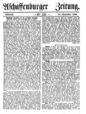 Aschaffenburger Zeitung Mittwoch 28. September 1864