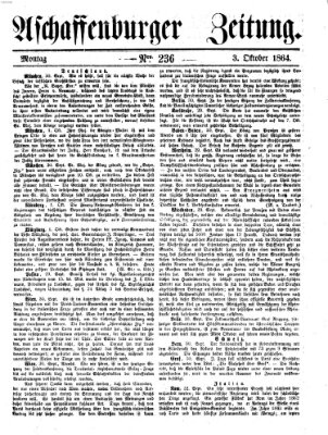 Aschaffenburger Zeitung Montag 3. Oktober 1864