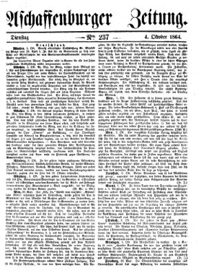 Aschaffenburger Zeitung Dienstag 4. Oktober 1864