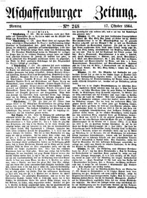 Aschaffenburger Zeitung Montag 17. Oktober 1864