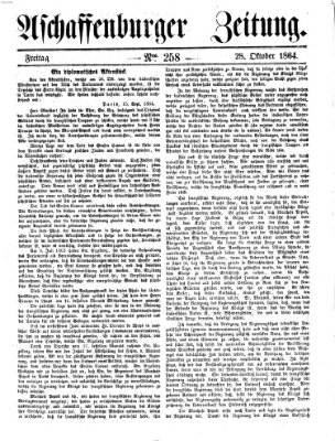 Aschaffenburger Zeitung Freitag 28. Oktober 1864