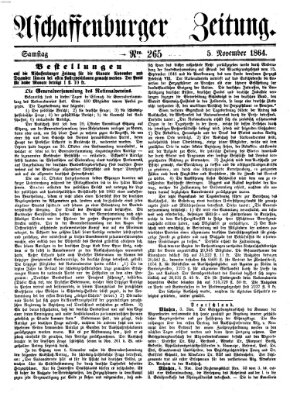 Aschaffenburger Zeitung Samstag 5. November 1864