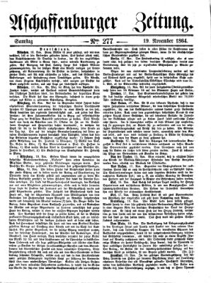 Aschaffenburger Zeitung Samstag 19. November 1864