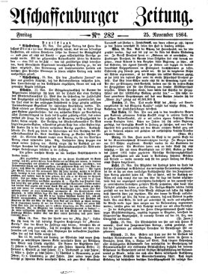 Aschaffenburger Zeitung Freitag 25. November 1864