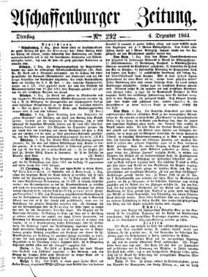 Aschaffenburger Zeitung Dienstag 6. Dezember 1864