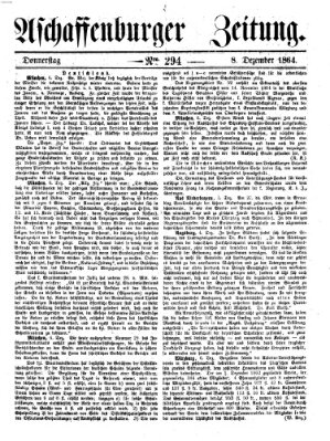 Aschaffenburger Zeitung Donnerstag 8. Dezember 1864