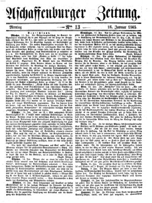 Aschaffenburger Zeitung Montag 16. Januar 1865