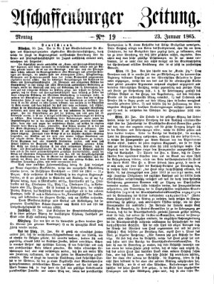 Aschaffenburger Zeitung Montag 23. Januar 1865