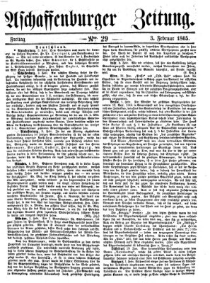 Aschaffenburger Zeitung Freitag 3. Februar 1865