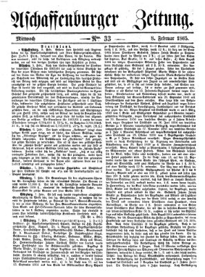 Aschaffenburger Zeitung Mittwoch 8. Februar 1865