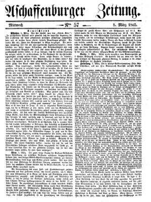 Aschaffenburger Zeitung Mittwoch 8. März 1865