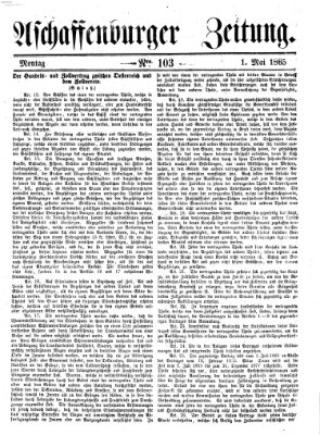 Aschaffenburger Zeitung Montag 1. Mai 1865