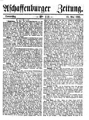 Aschaffenburger Zeitung Donnerstag 18. Mai 1865