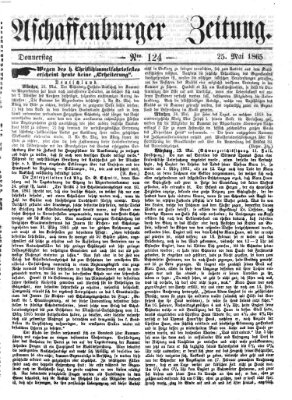 Aschaffenburger Zeitung Donnerstag 25. Mai 1865