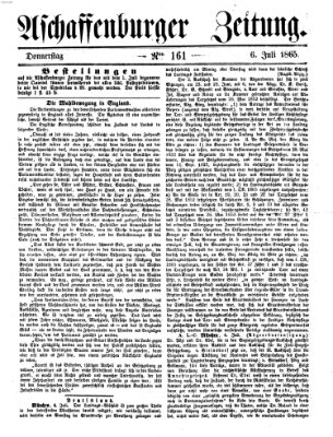 Aschaffenburger Zeitung Donnerstag 6. Juli 1865