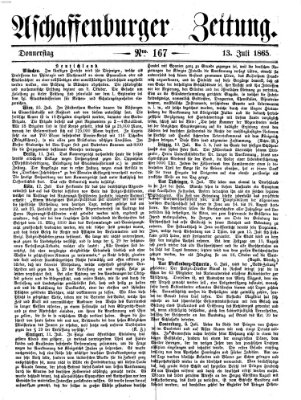 Aschaffenburger Zeitung Donnerstag 13. Juli 1865