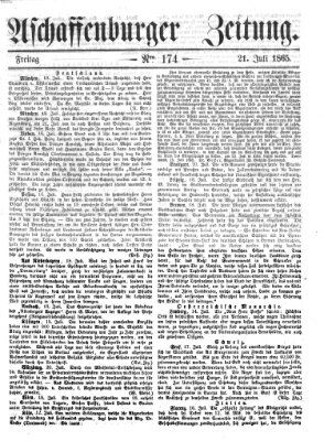 Aschaffenburger Zeitung Freitag 21. Juli 1865