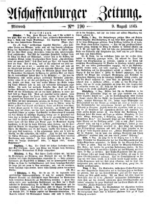 Aschaffenburger Zeitung Mittwoch 9. August 1865