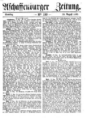 Aschaffenburger Zeitung Samstag 19. August 1865