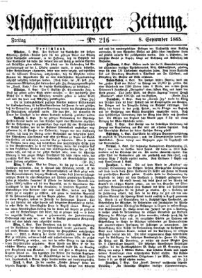 Aschaffenburger Zeitung Freitag 8. September 1865