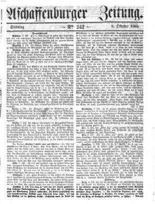 Aschaffenburger Zeitung Sonntag 8. Oktober 1865