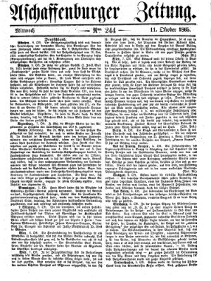 Aschaffenburger Zeitung Mittwoch 11. Oktober 1865