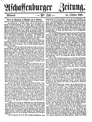 Aschaffenburger Zeitung Mittwoch 25. Oktober 1865