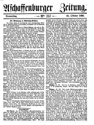 Aschaffenburger Zeitung Donnerstag 26. Oktober 1865