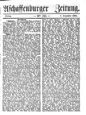 Aschaffenburger Zeitung Freitag 8. Dezember 1865