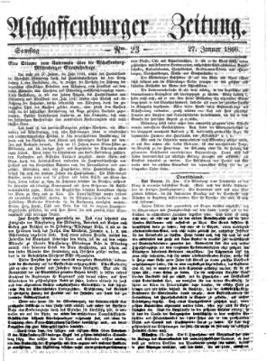 Aschaffenburger Zeitung Samstag 27. Januar 1866