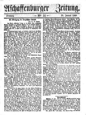 Aschaffenburger Zeitung Sonntag 28. Januar 1866