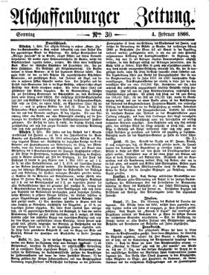 Aschaffenburger Zeitung Sonntag 4. Februar 1866